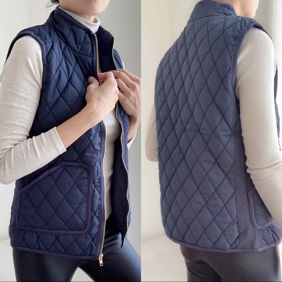 LUXE QUILTED VEST - NAVY - Picture 2 of 6